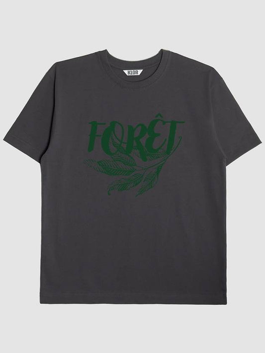 UNISEX Foret Graphic Short Sleeve T Shirt CHARCOAL - KLOR - BALAAN 2