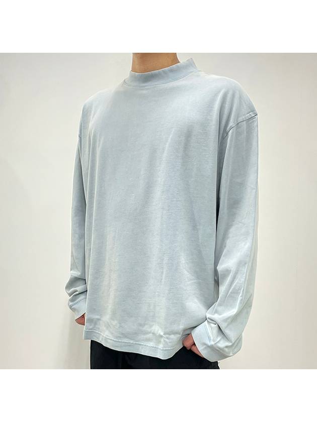 Crew Neck Long Sleeve T-Shirt Soft Blue - ACNE STUDIOS - BALAAN 4