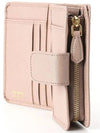 Small Logo Saffiano Leather Bicycle Wallet Pink - PRADA - BALAAN.