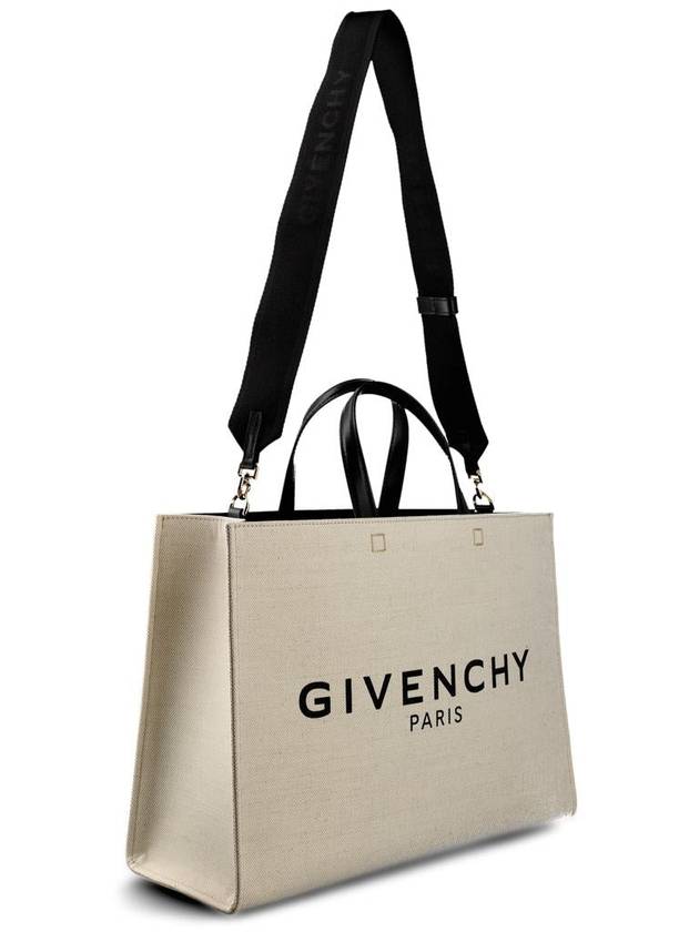 G Logo Canvas Medium Tote Bag Beige - GIVENCHY - BALAAN 3