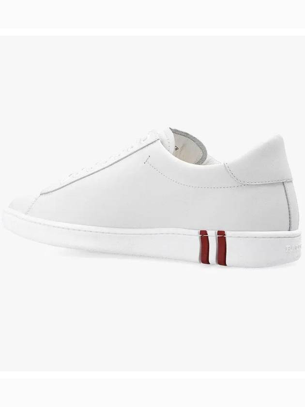 Men's Asher Logo Embossed Low Top Sneakers White - BALLY - BALAAN 4