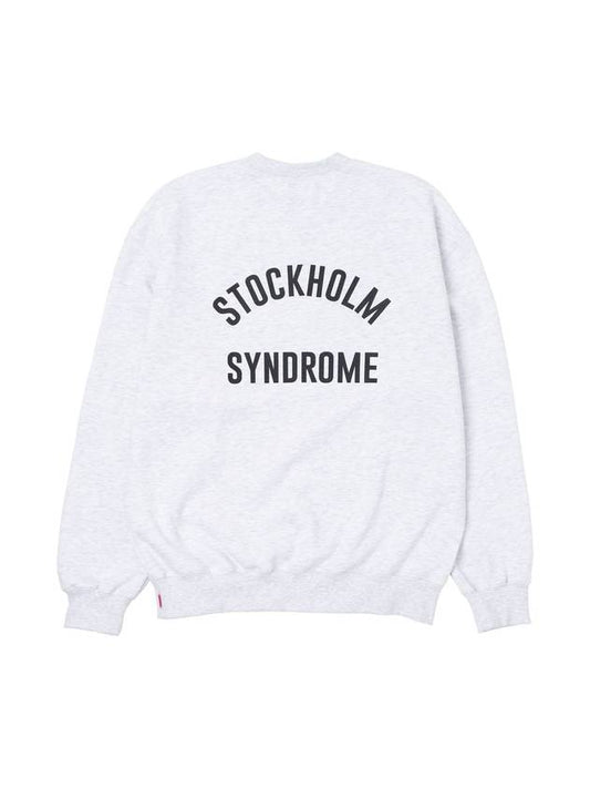 Men's Logo Print Sweatshirt Grey - STOCKHOLM SYNDROME - BALAAN 2