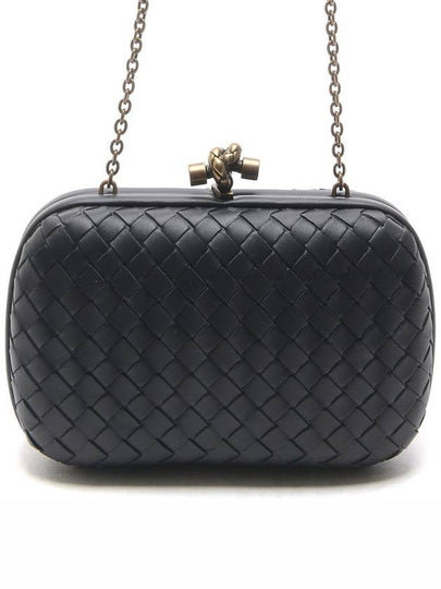 Intrecciato Chain Clutch Bag Black - BOTTEGA VENETA - BALAAN 2