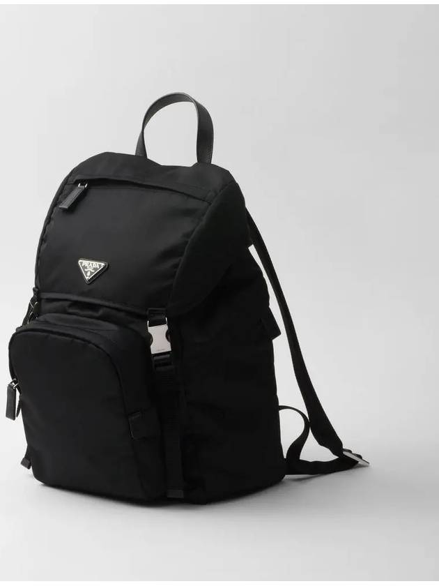 Re-Nylon Saffiano Leather Backpack Black - PRADA - BALAAN 4