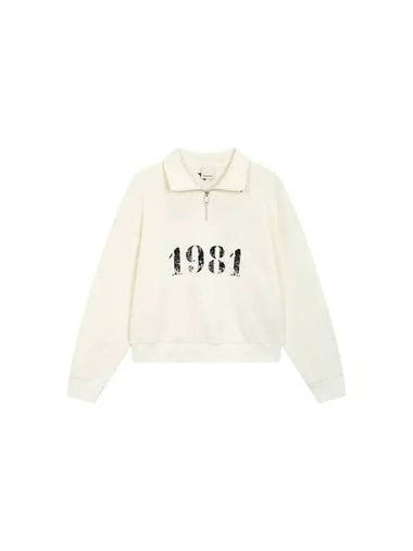 Women s Loop Back Cotton Collar Sweatshirt Ivory 271188 - EMPORIO ARMANI - BALAAN 1