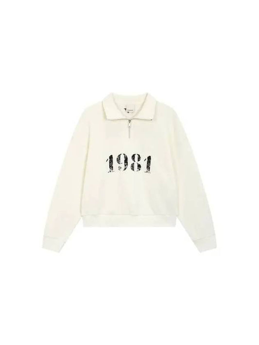 Women s Loop Back Cotton Collar Sweatshirt Ivory 271188 - EMPORIO ARMANI - BALAAN 1