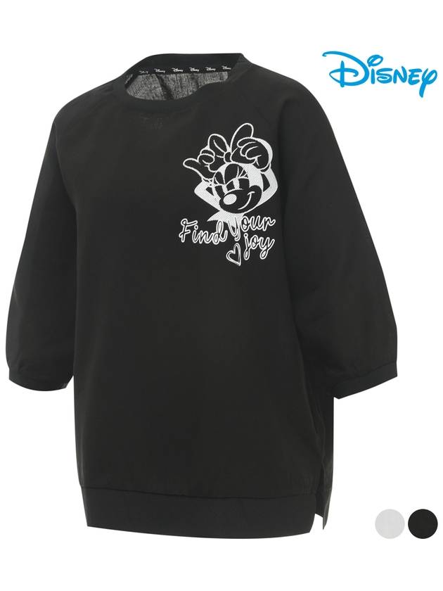 three-quarter sleeve loose fit round T-shirt DO2LTR040 - DISNEY GOLF - BALAAN 2