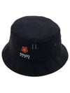 Flower Logo Bucket Hat Black - KENZO - BALAAN 2