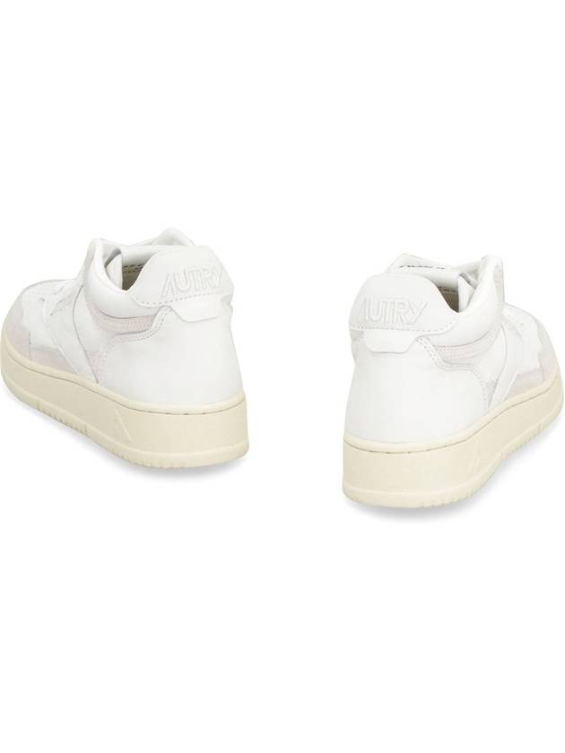 open suede mid mid low top sneakers white - AUTRY - BALAAN 5