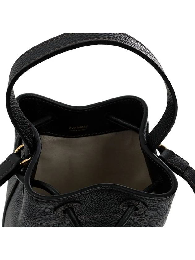 Mini Grainy Leather TB Bucket Bag Black - BURBERRY - BALAAN 5