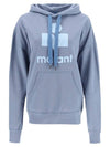 Isabel Marant Women s Mansell Logo Hooded Sweatshirt Gray Blue SIZE38 SW0362 22A044E 30GB - ISABEL MARANT - BALAAN 1