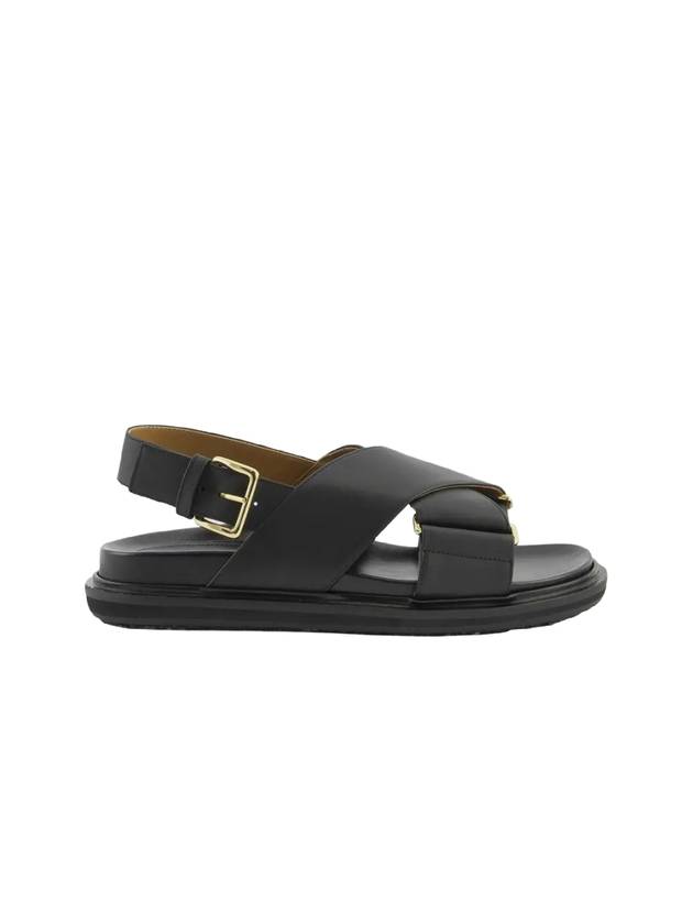 Fussbett Leather Sandals Black - MARNI - BALAAN 3