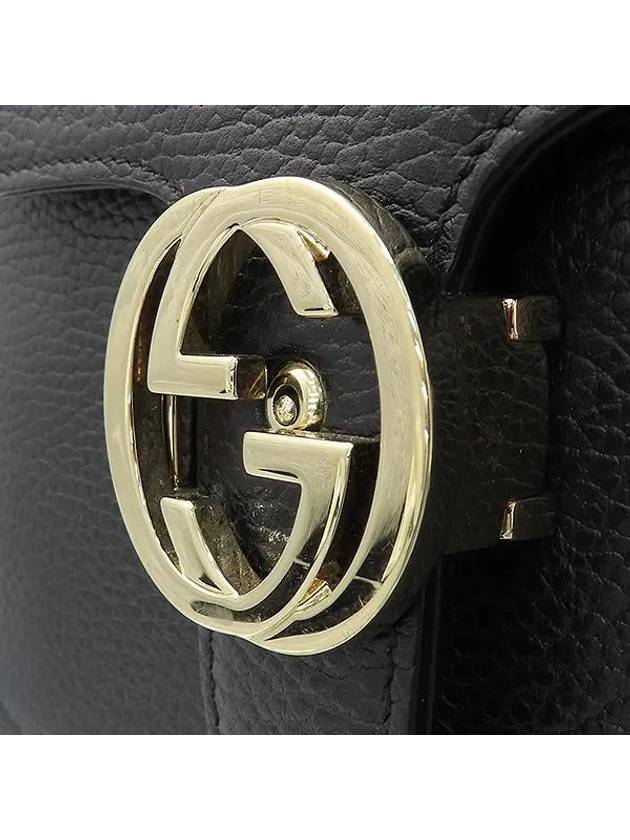 510304 GG logo black interlocking chain shoulder and crossbag - GUCCI - BALAAN 4