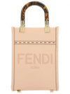 Sunshine Shopper Leather Mini Bag Pale Pink - FENDI - BALAAN 1