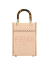 Sunshine Shopper Small Leather Tote Bag Pink - FENDI - BALAAN 1