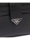 Triangle Logo Saffiano Card Wallet Black - PRADA - BALAAN 4