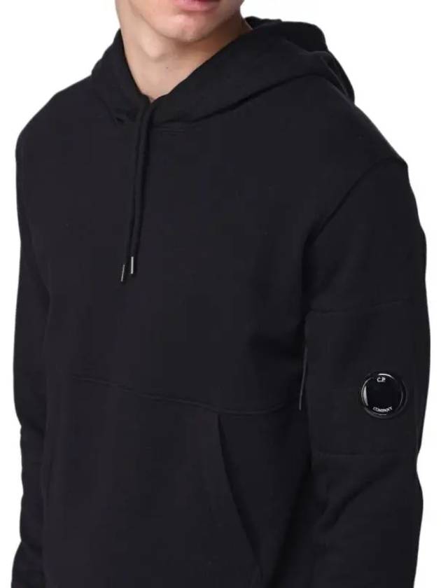 Diagonal Raised Fleece Hoodie Black - CP COMPANY - BALAAN 5