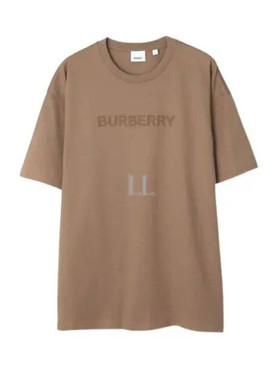 Logo Print Organnic Cotton Short Sleeve T-Shirt Brown - BURBERRY - BALAAN 2