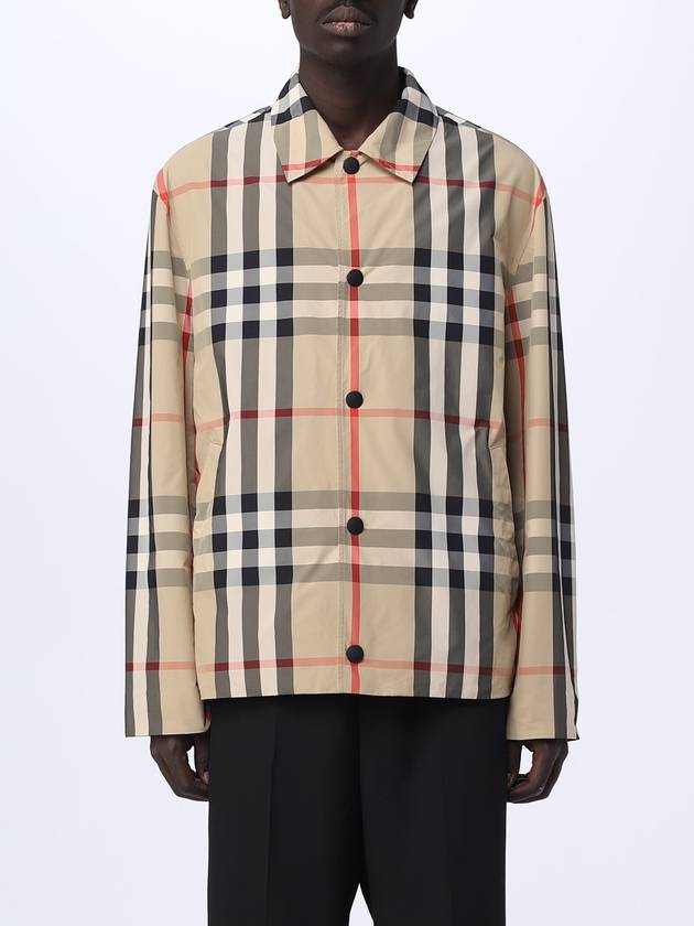 Check Nylon Jacket Beige - BURBERRY - BALAAN 2