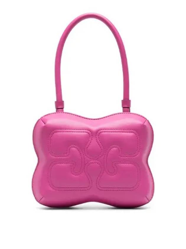 Butterfly Embossed Logo Shoulder Bag Pink - GANNI - BALAAN 3