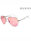 Eyewear Boeing Metal Sunglasses Pink - GUCCI - BALAAN.