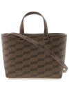 BB Monogram Coated Canvas Signature Small East West Shopper Tote Bag Beige Brown - BALENCIAGA - BALAAN 4