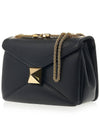 Women's One-Stud Nappa Leather Small Shoulder Bag Black - VALENTINO - BALAAN 3