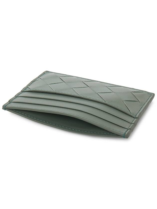 Intrecciato Leather Card Wallet Aloe - BOTTEGA VENETA - BALAAN 5