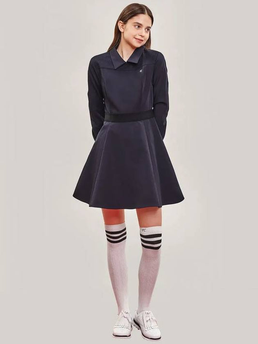 Warm mesh color combination flare dress MW4SO900 - P_LABEL - BALAAN 1