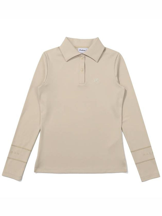 Performance Long Sleeve T Shirt BEIGE WOMAN - MALBON GOLF - BALAAN 1