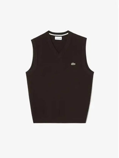 Men s V neck vest AH376E 54N BZD Domestic product GQ2N24081388058 - LACOSTE - BALAAN 1