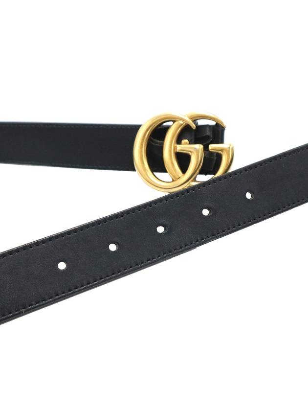 Gucci 414516 Black Leather Gold Plated Double G Buckle GG Marmont Men s Belt 85 - GUCCI - BALAAN 5