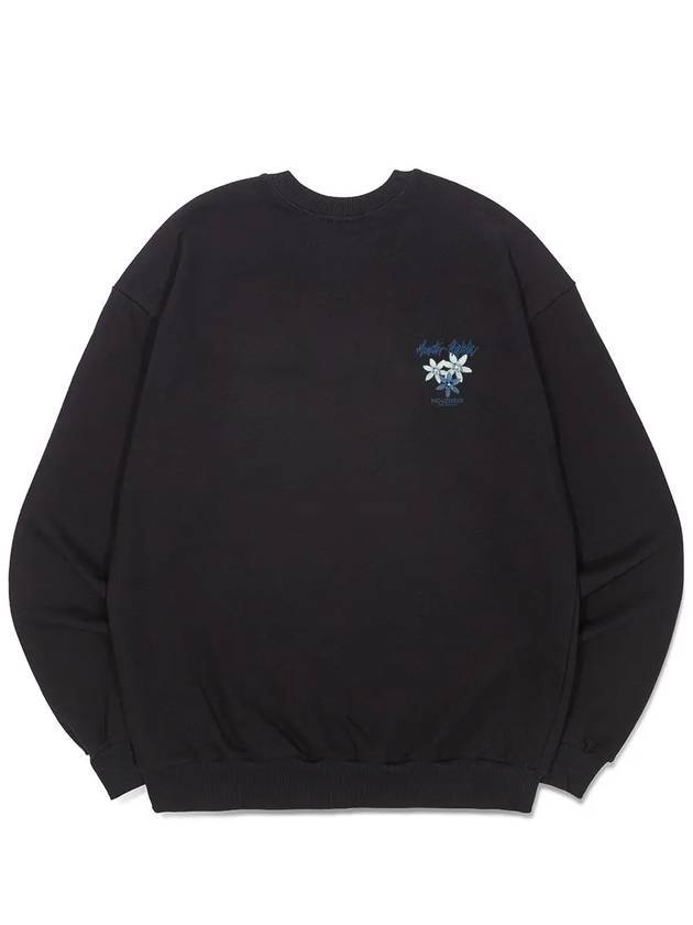 Pixel Flower Indigo Blue Sweatshirt Black - MONSTER REPUBLIC - BALAAN 1