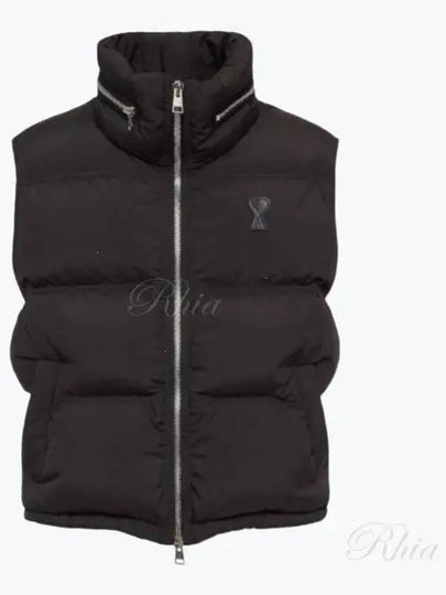 De Coeur Zip-Up Padded Vest Black - AMI - BALAAN 2