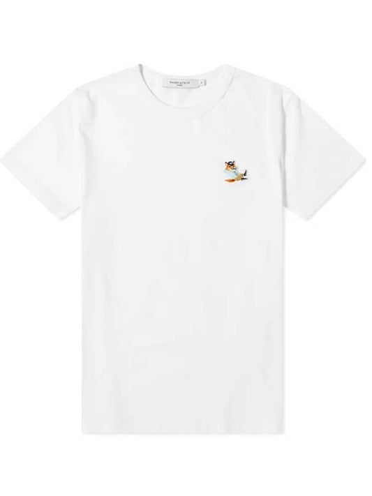 Dressed Fox Patch Classic Cotton Short Sleeve T-Shirt White - MAISON KITSUNE - BALAAN 2