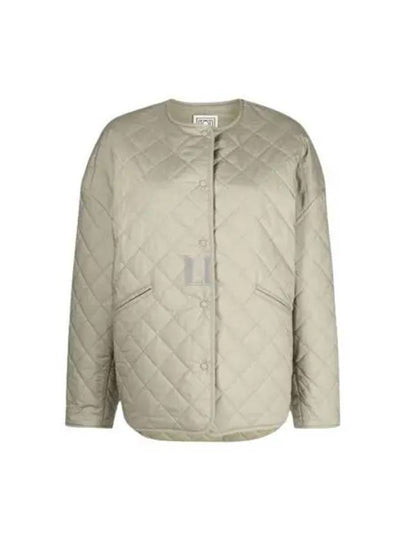 Overfit Diamond Quilted Jacket Khaki - TOTEME - BALAAN 2