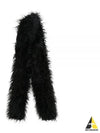Floss Fake Fur Scarf Black - OUR LEGACY - BALAAN 2