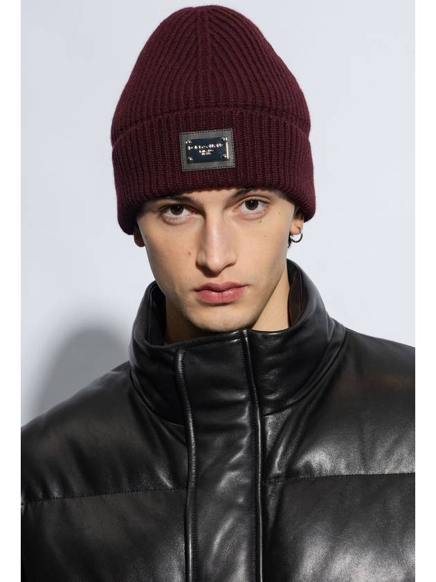 logo decorated ribbed beanie GXK63TJEMQ5 - DOLCE&GABBANA - BALAAN 3