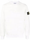 Waffen Patch Cotton Stretch Fleece Sweatshirt Ice - STONE ISLAND - BALAAN 1