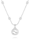 Interlocking G Flower Motif Necklace YBB479221001 Silver - GUCCI - BALAAN 2