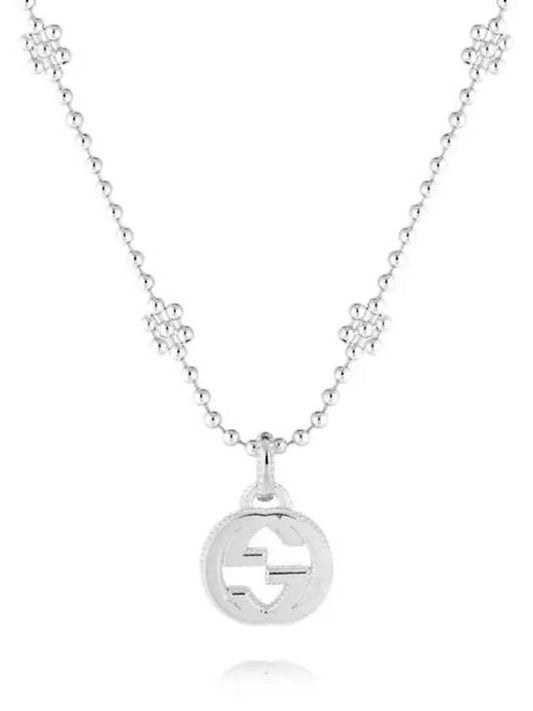 Interlocking G Flower Motif Necklace YBB479221001 Silver - GUCCI - BALAAN 2