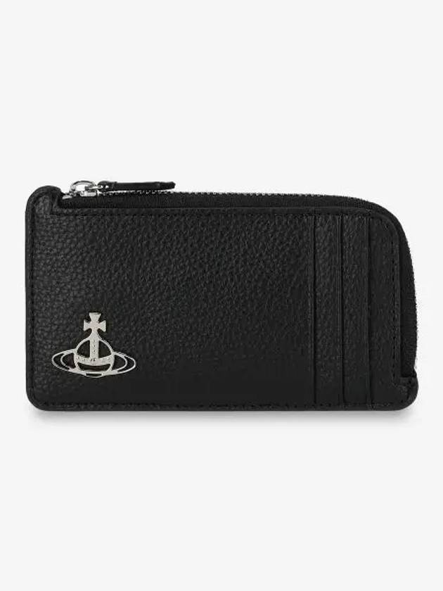 ORB Logo Zip Card Wallet Black - VIVIENNE WESTWOOD - BALAAN 2