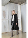 Women's Wool Belted Jacket Black - PRETONE - BALAAN 7