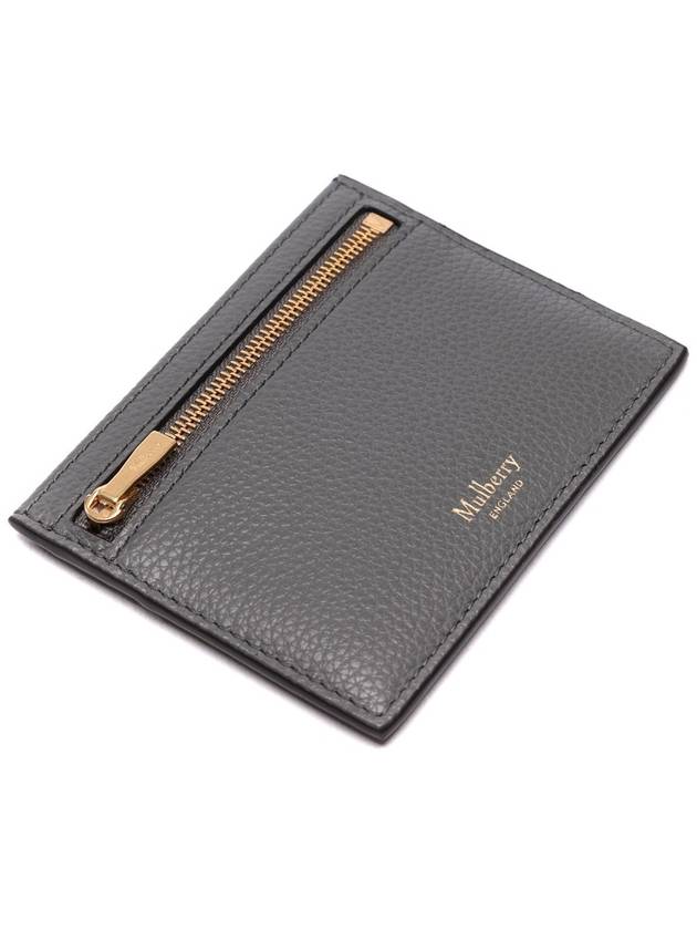 Classic Grain Leather Zipped Card Holder Charcoal - MULBERRY - BALAAN 6