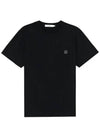 Monochrome Fox Head Patch Short Sleeve T-Shirt Black - MAISON KITSUNE - BALAAN 2