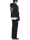 Men's Diagonal Armband Zip Up Hoodie Navy - THOM BROWNE - BALAAN 7