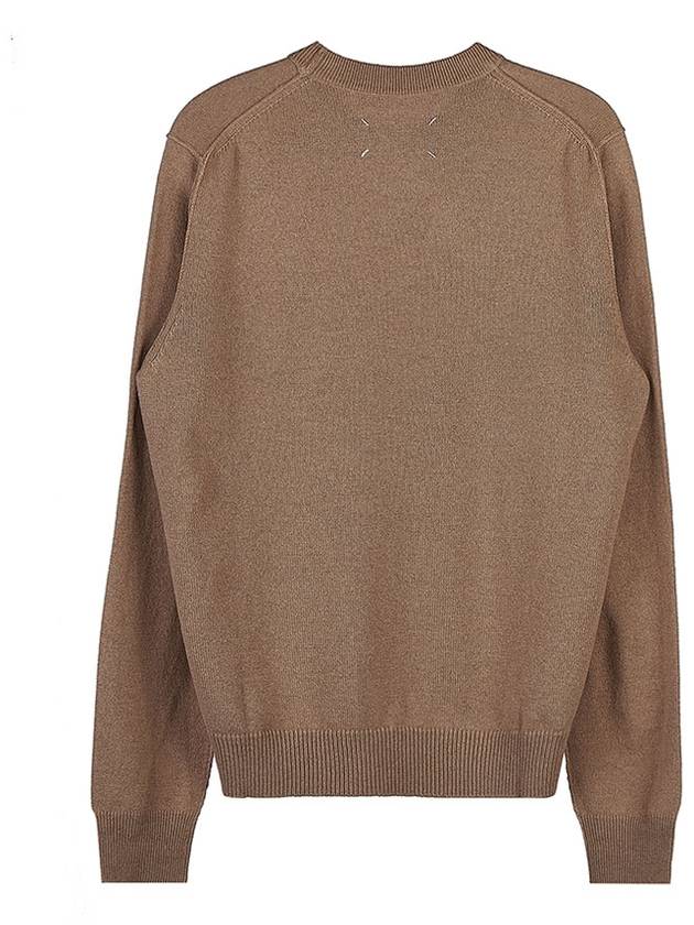 Crew Neck Cashmere Knit Top Brown - MAISON MARGIELA - BALAAN 3