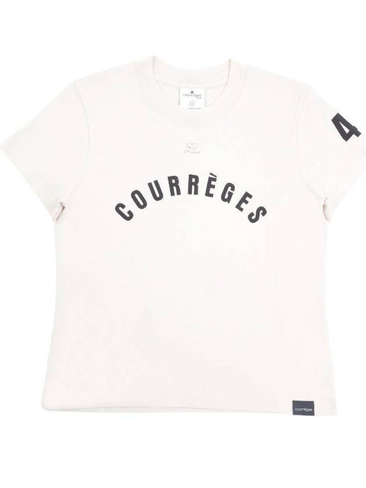 AC Straight Printed Short Sleeve T-Shirt Lime Stone - COURREGES - BALAAN 2