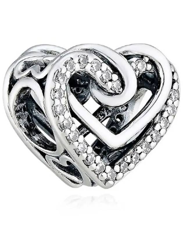 Sparkling Cross Heart Bracelet Charm Silver - PANDORA - BALAAN 4