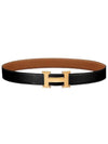 H Buckle Reversible 32mm Leather Black - HERMES - BALAAN 2